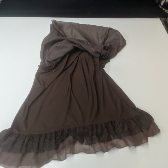 Lady Noix 1XL Brown Layered Tunic - Picture 10 of 15